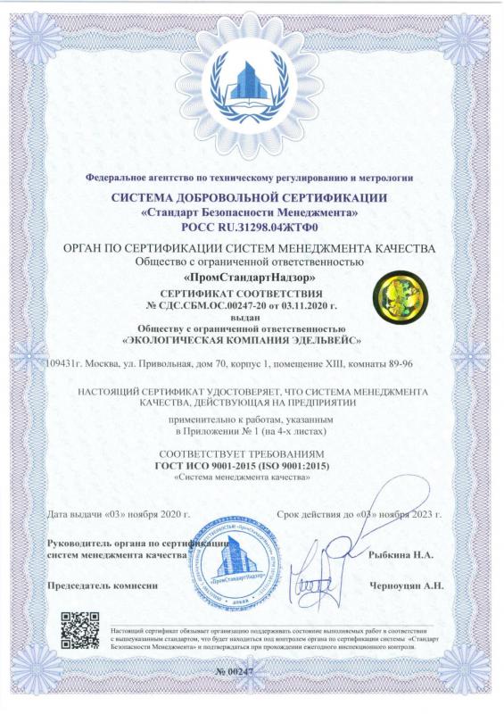 Система добровольной сертификации (ISO 9001:2015)